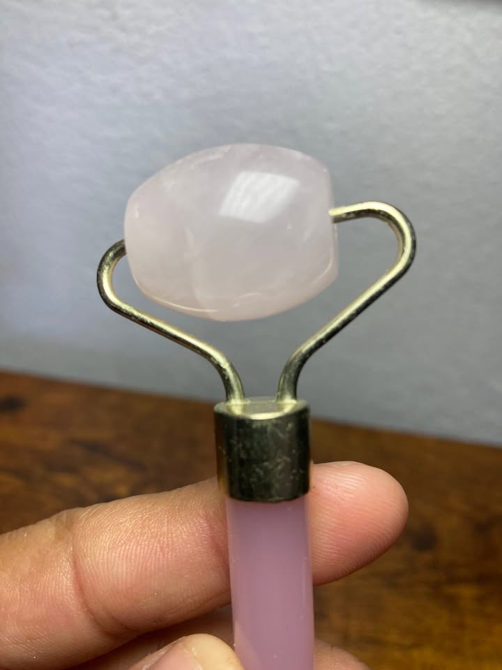 💗 Set Facial Cuarzo Rosa (Rodillo + Gua Sha) 💗