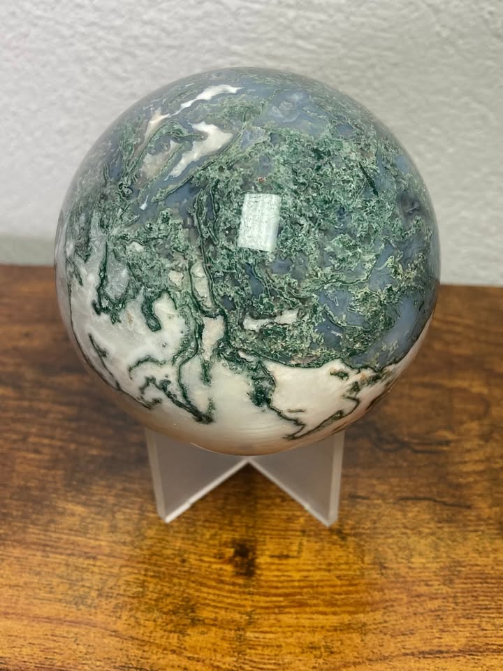 Esfera Ágata Druzy - Incluye base de acrílico