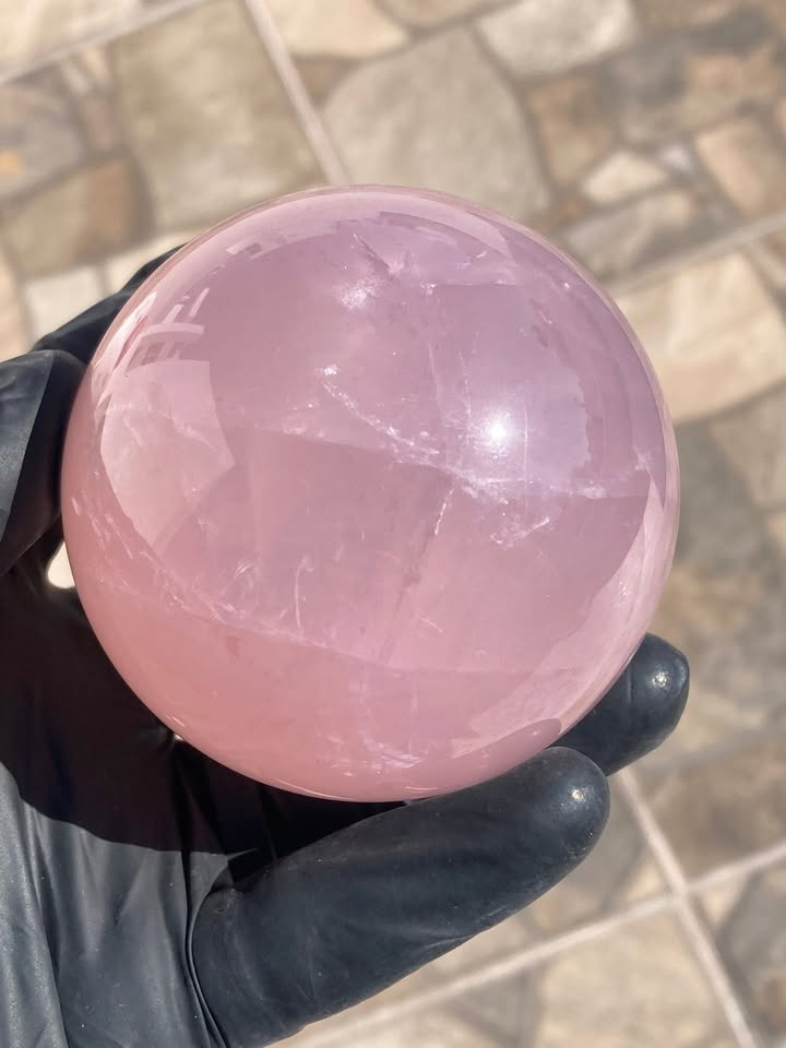 Esfera de Cuarzo Rosa