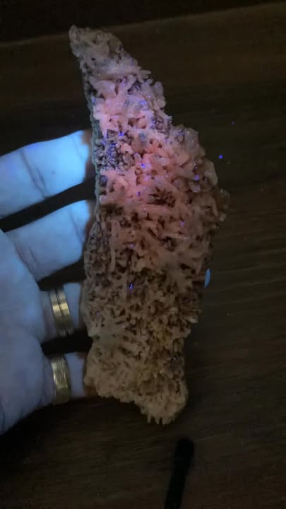 Manganocalcita aguja (Fluorescencia en color rojo 🔴)