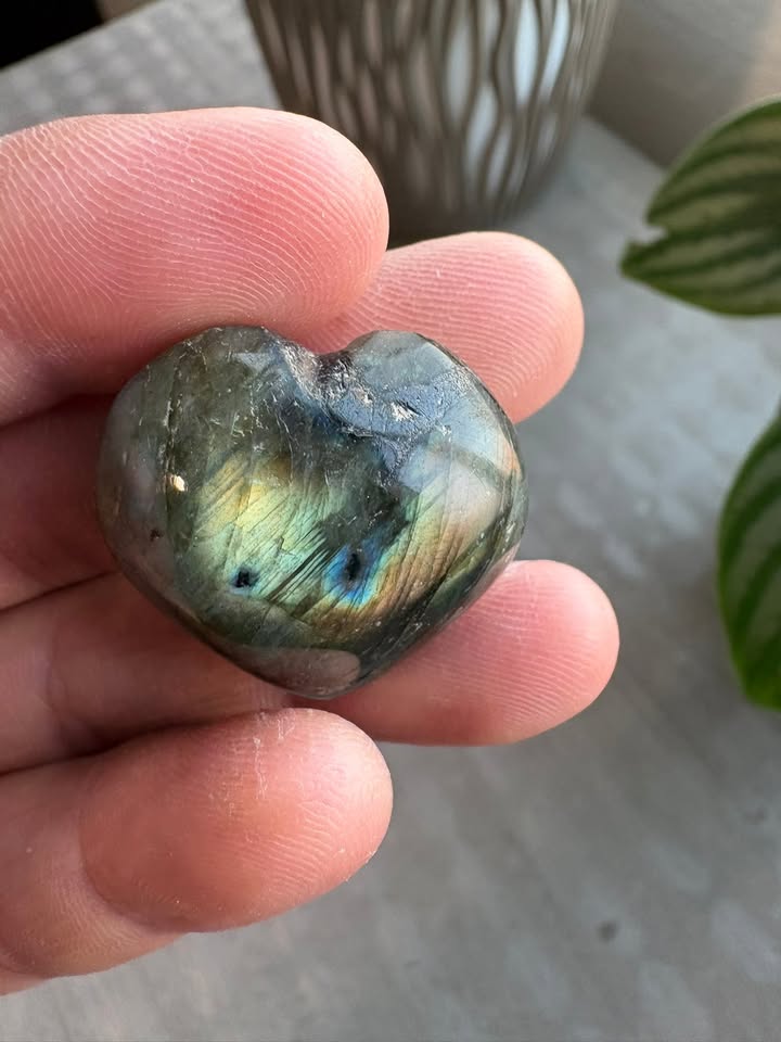 💎✨PROMO: Pack de 5 Corazones tallados en labradorita