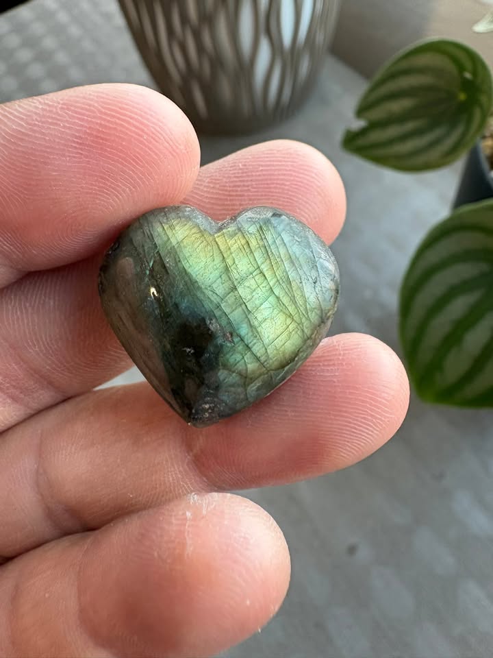 💎✨PROMO: Pack de 5 Corazones tallados en labradorita